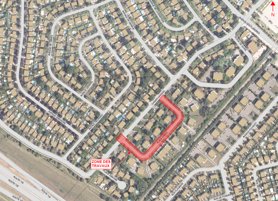 Travaux de reconstruction complète des infrastructures de la place Grieg